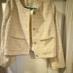 Elegant Cream Tweed Jacket